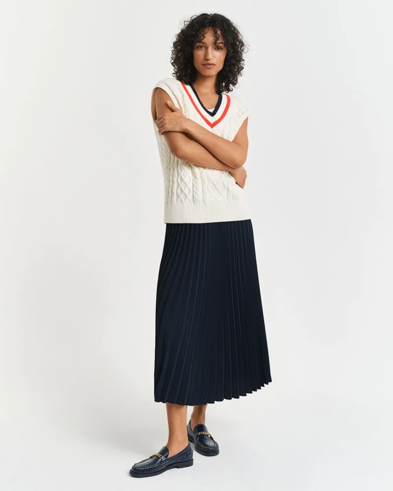 GANT Pleated Midi Skirt